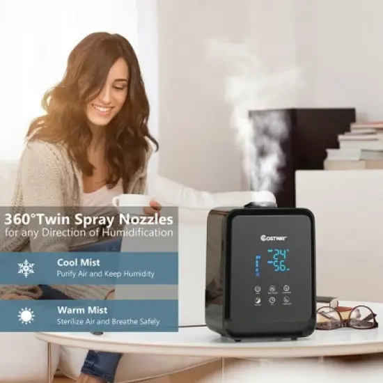 Costway 4.5L Ultrasonic Cool Warm Mist Air Diffuser Humidifier w/ Remote Control image {2}