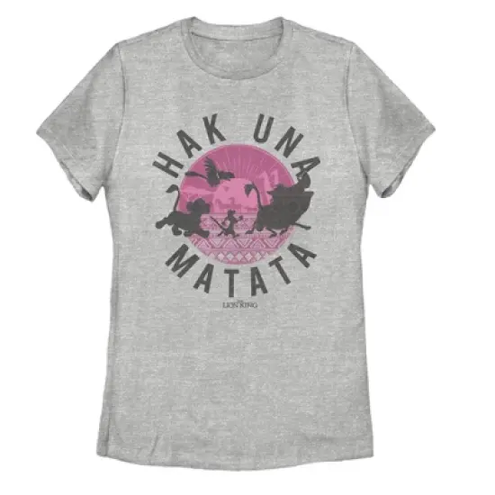 Women's Lion King Hakuna Matata Ornate Circle T-Shirt image {2}