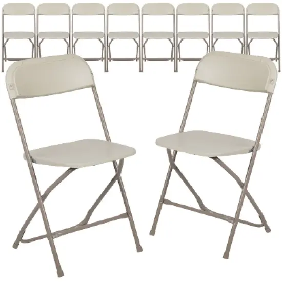 Flash Furniture Hercules&trade; Series Plastic Folding Chair - 10 Pack 650LB Weight Capacity image {13}