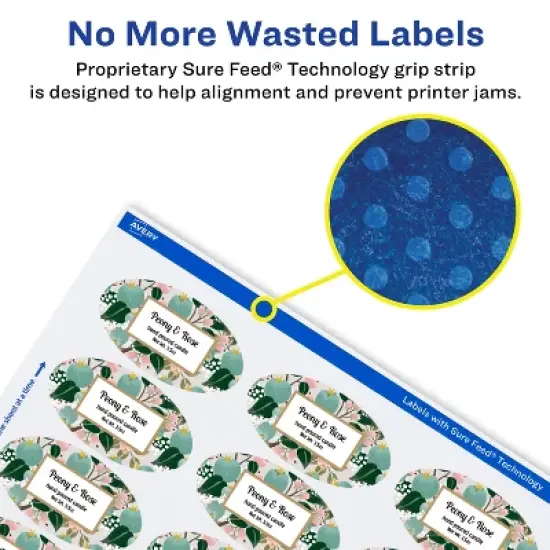 Avery Durable Waterproof Oval Labels with Sure Feed, 1.5" x 2.5" image {3}