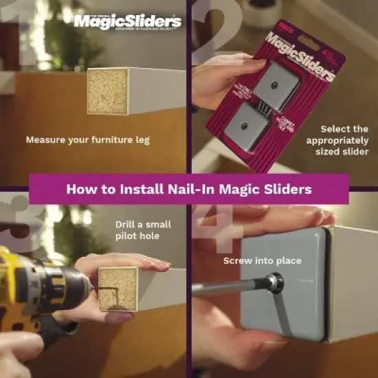 Magic Sliders 8pk 7/8" Round Nail-On Adhesives image {4}