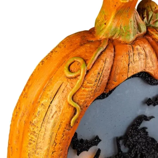 Northlight Witch Stirring Flickering Cauldron Scene Inside Pumpkin Halloween Decoration - 13" - LED Orange Light image {6}