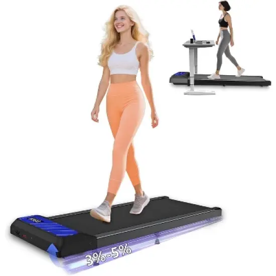 MAICIFI Walking Pad Treadmill, Under Desk Treadmills with Incline for Home Office,2.5 HP Portable Walking Machine, Remote Control, LED Display image {7}