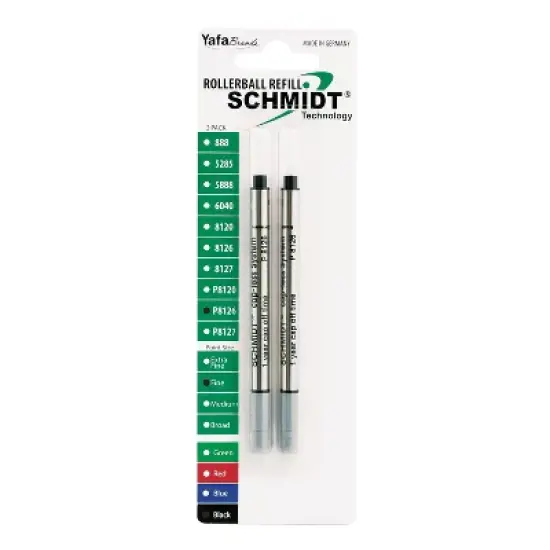 Schmidt Ink Schmidt 8126 Rollerball Short Capless Refill Fine Black 2 Pack (SC58119) image {5}
