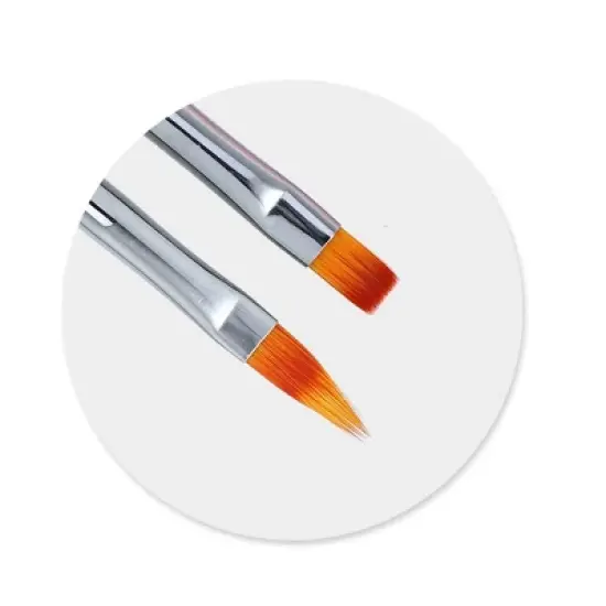 Unique Bargains Double Ended Nail Art Brush Lace Brush Gel Polish Nail Art Design Pen Paint Tools for Home DIY Manicure Pink image {4}