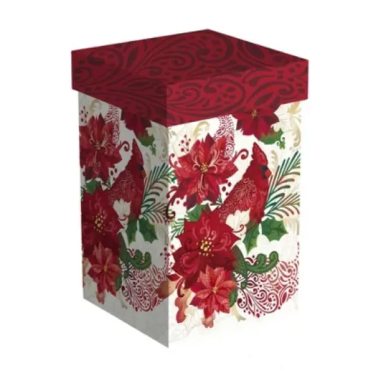 6.75 In Cardinal Travel Mug Christmas Poinsettia Tumblers image {2}