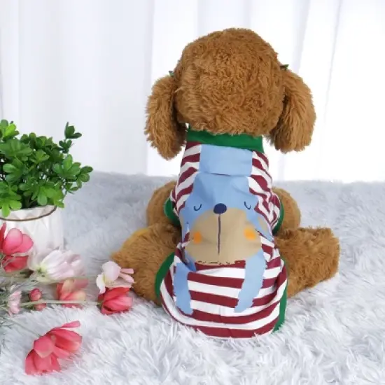 Unique Bargains Cute Monkey Pattern Cotton Pet Dog T-Shirt Small Size image {5}