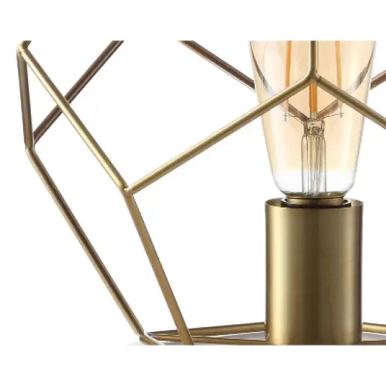 10" Metal/Marble James Table Lamp (Includes LED Light Bulb) Brass - Jonathan Y image {3}