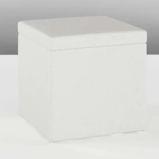 Plano Storage Ottoman in Textured Linen - Skyline Furniture image {8}