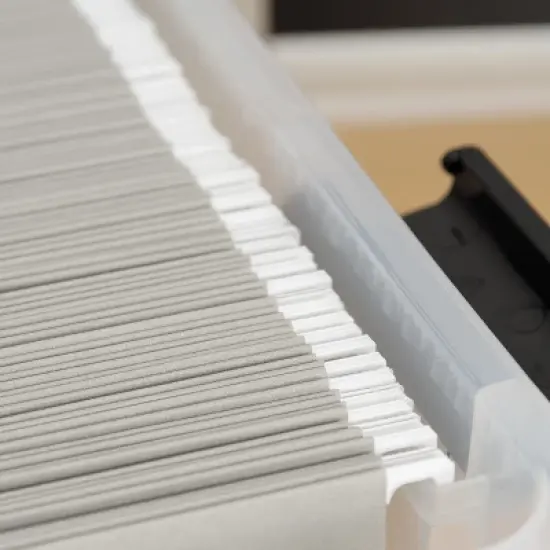 IRIS USA Letter Legal Size File Box 32qt WEATHERPRO Airtight Plastic Storage Bin with Lid and Seal and Secure Latching Buckles image {1}