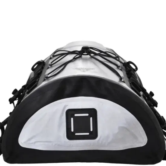 Seattle Sports 056124 15.7 Liter Spacious Capacity Heavy Duty Deluxe Kayak Waterproof Deck Bag with Zippered Opening and Buckled Tie Downs, Silver image {1}