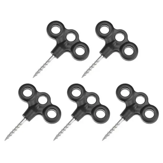 Unique Bargains Metal Screw Spikes Ground Pegs for Outdoor Camping Canopy image {1}