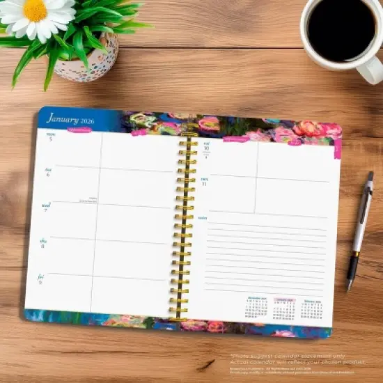 BrownTrout Claude Monet 2026 6"x7.75" Desk Planner Foil Stamped Cover image {4}