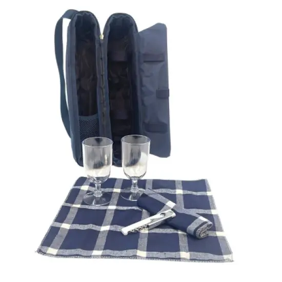 Lexi Home 7-Piece Beverage Carrier Tote Bag with Accessories image {1}