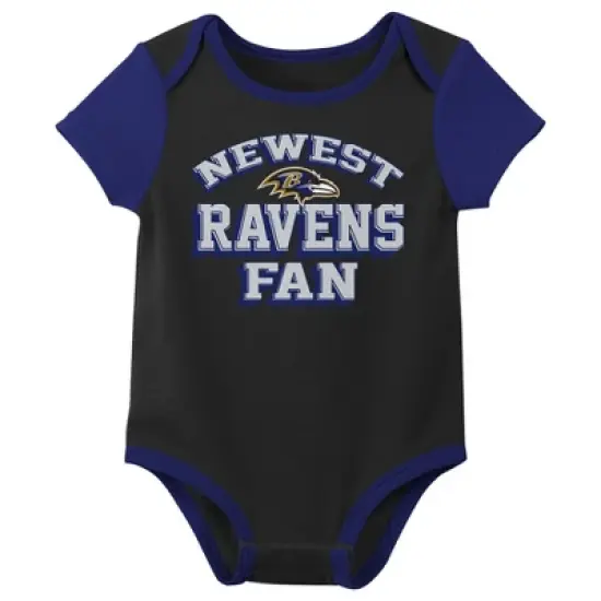 NFL Baltimore Ravens Infant Boys' AOP 3pk Bodysuit image {1}