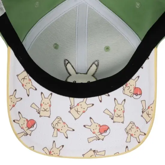 Pokemon Chibi Pikachu Women's Green Baseball Cap image {5}