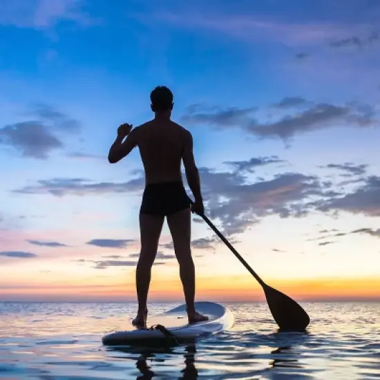 Costway 11' Inflatable Stand up Paddle Board Surfboard SUP W/ Bag Adjustable Paddle Fin image {3}