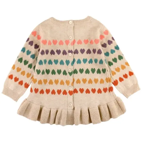 RuffleButts Little Girl Ruffle Hem Sweater image {1}