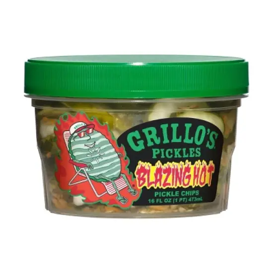 Grillo's Pickles Blazing Hot Dill Chips - 16 fl oz image {6}