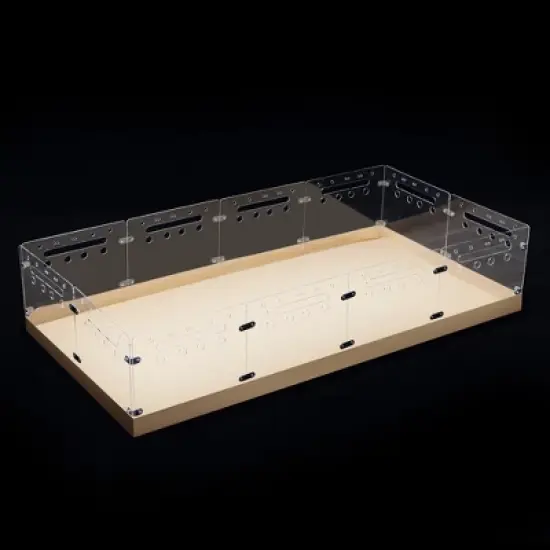 DOMETOUR 12 Pcs Acrylic Guinea Pig Cage Hamster Enclosure with Waterproof Kraft Paper Bottom Easy to Clean, Transparent image {6}