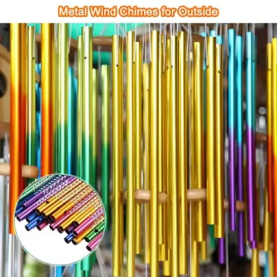 Unique Bargains Aluminum DIY Crafts Outdoor Home Decoration Wind Chime Tubes 8 x 0.6 cm / 3.15 x 0.2 inch Green Pink Blue Yellow Purple 50 Pcs image {5}