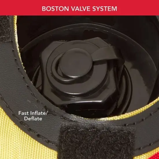 AquaPro 60 Inch Nylon Deck Style Towable 1 Person Rider, Yellow and Red with AquaPro 65 Inch Nylon Deck Style Towable 2 Person Rider, Yellow and Blue image {4}