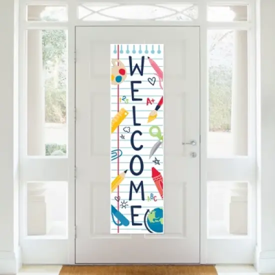 Big Dot of Happiness Back to School - First Day of School Classroom Front Door Decoration - Vertical Banner image {7}