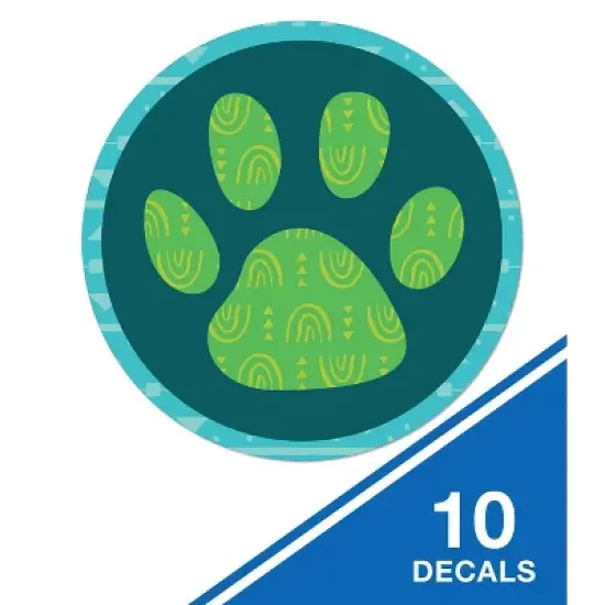 Carson Dellosa Education Paw Print 5" Floor Decals Stickers, 10 Per Pack, 2 Packs image {2}