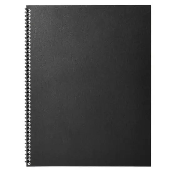 Juvale 100-Pack Black 13 Mil Presentation Binding Covers and Backs, 230g Letter Size Leather Grain Paper for Business Reports, Proposals, 8.5 x 11" image {2}