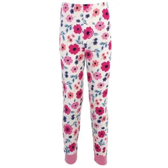 Touched by Nature Toddler and Kids Girl Organic Cotton Tight-Fit Pajama Set, Garden Floral image {1}