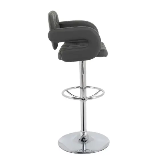 Set of 2 Adjustable Counter Height Barstools with Armrests - CorLiving image {3}