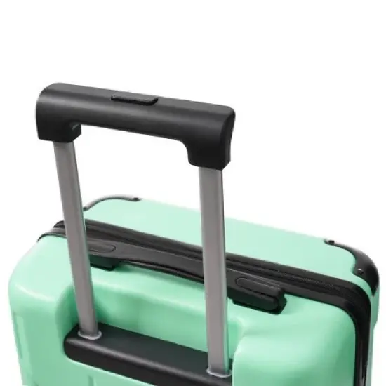 Luupatchy 20 Inches Hardshell Carry-On Luggage,With 2 Packing Cubes, Green image {6}