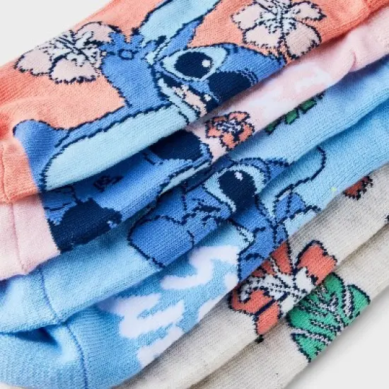 Women's Lilo & Stitch 6pk Low Cut Socks - Assorted Color 4-10: Polyester Spandex Blend, Knit Fabric, Machine Washable image {2}