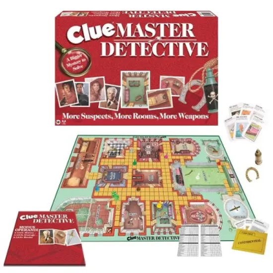 Winning Moves Games USA Board Game &ndash; Clue Master Detective Oversized Brass-Tone Metal Weapons, Largest Clue Game Ever, Up To 10 players, Ages 10+ image {2}
