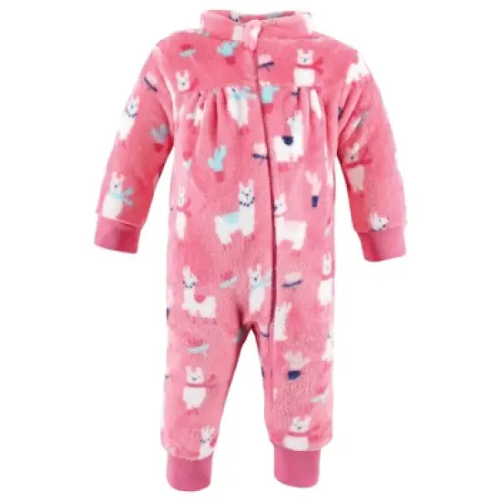 Hudson Baby Toddler Girls Plush Jumpsuits, Llama image {2}