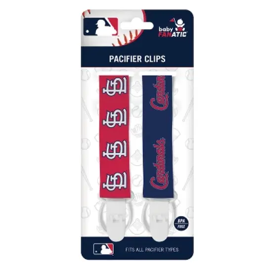 BabyFanatic Officially Licensed Unisex Pacifier Clip 2-Pack - MLB St. Louis Cardinals - Officially Licensed Baby Apparel image {2}