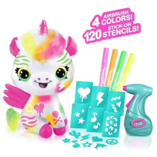 Canal Toys Airbrush Plush: Washable Art Markers for Kids, Medium Point, Yellow, Pink, Green, Ages 6+ image {1}