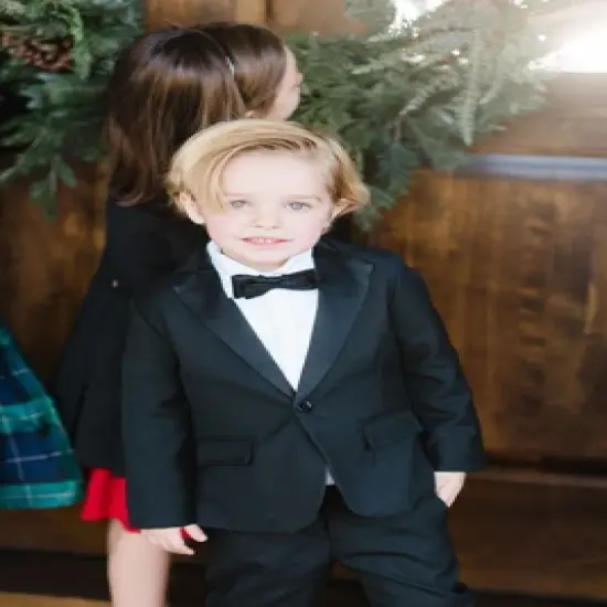 Hope & Henry Boys' Tuxedo Button Down Shirt, Infant image {5}