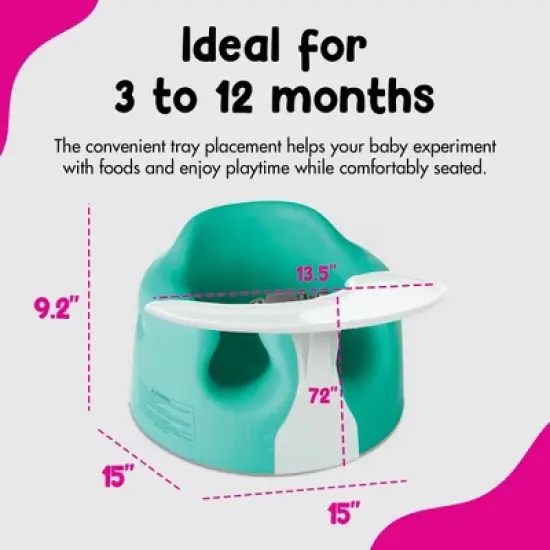 Bumbo Baby Infant Soft Foam Floor Seat with Eating and Play Top Tray Attachment image {2}