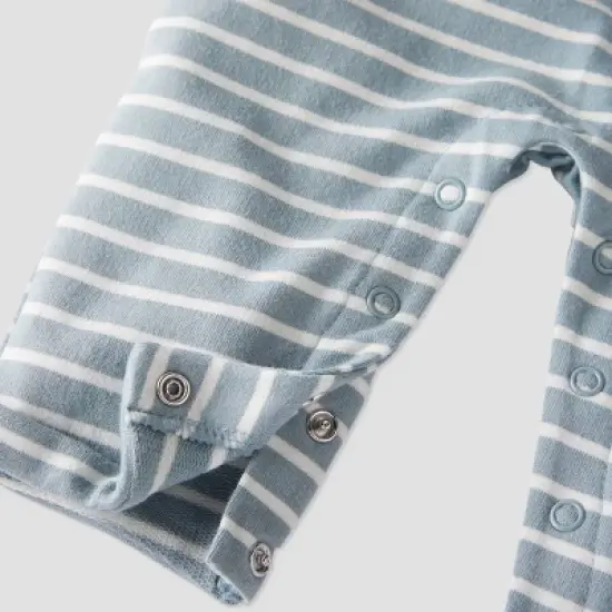 little Planet By Carter's Baby Striped Jumpsuit - Blue image {1}