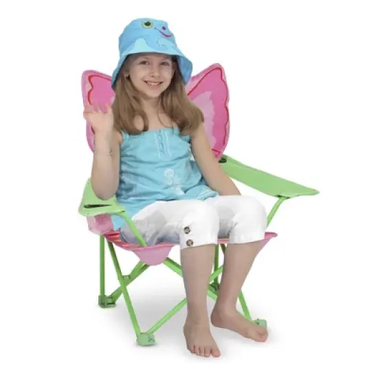 Melissa & Doug Sunny Patch Bella Butterfly Outdoor Folding Lawn and Camping Chair with Carrying Case image {2}