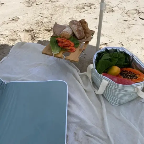 Sunnylife: Portable Picnic Table - Le Weekend Natural - Bamboo Snack Stand image {5}