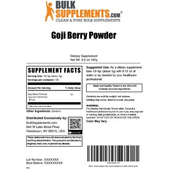 BulkSupplements Goji Berry Powder image {5}