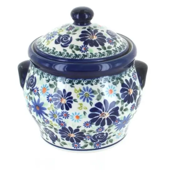 Blue Rose Polish Pottery 1098 Zaklady Medium Canister image {5}