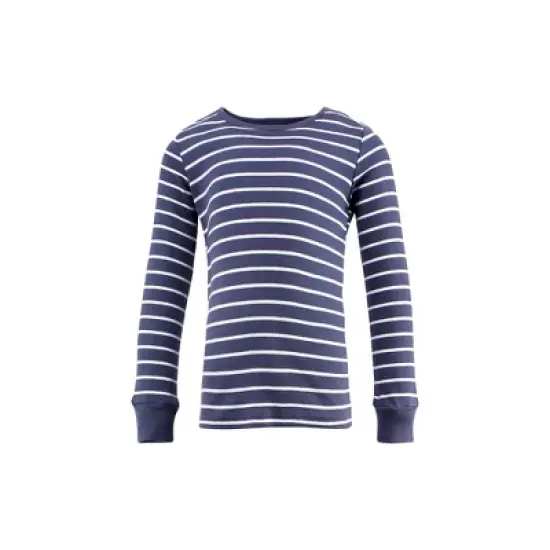 Hudson Baby Infant and Toddler Cotton Pajama Set, Denim Blue Stripe image {2}