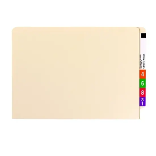 Smead End Tab Fastener File Folder, Shelf-Master  Reinforced Straight-Cut Tab, 2 Fasteners, Letter Size, Manila, 50 per Box (34276) image {5}