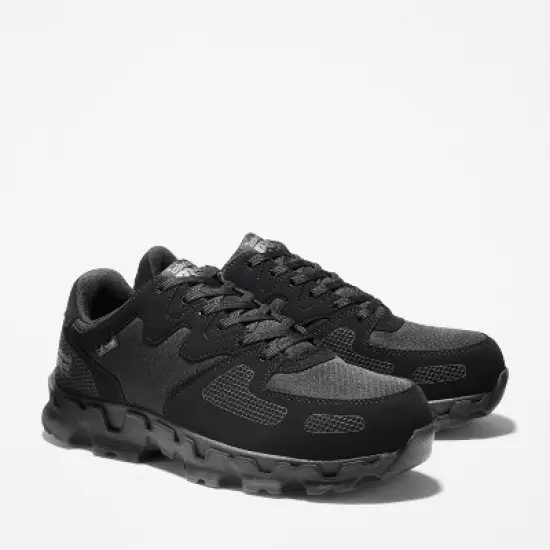 Timberland Men's PRO Powertrain Safety-Toe Work Shoes, Black Synthetic/Ripstop Nylon, 8.5 image {3}