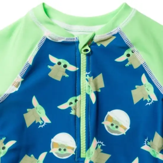 Star Wars The Child Baby Zip Up One Piece Bathing Suit Newborn to Infant image {5}