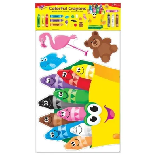 TREND Colorful Crayons Bulletin Board Set image {2}