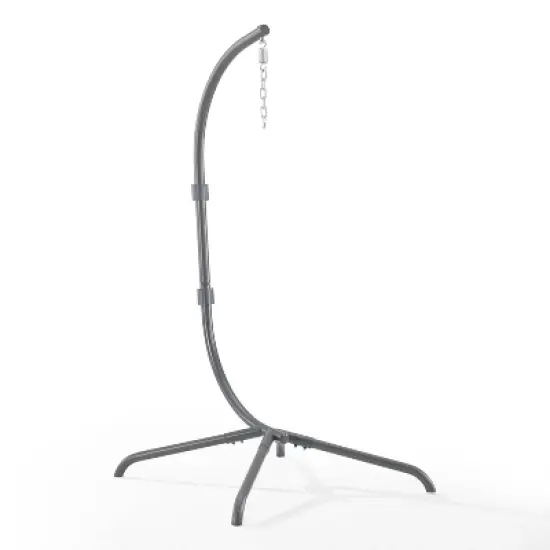 Calliope Indoor/Outdoor Wicker Hanging Egg Chair - Sand/Dark Brown - Crosley image {8}